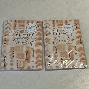Set of Two Crown Jewlz Inspirational Journals Colorful Patterns 100 Pages Each